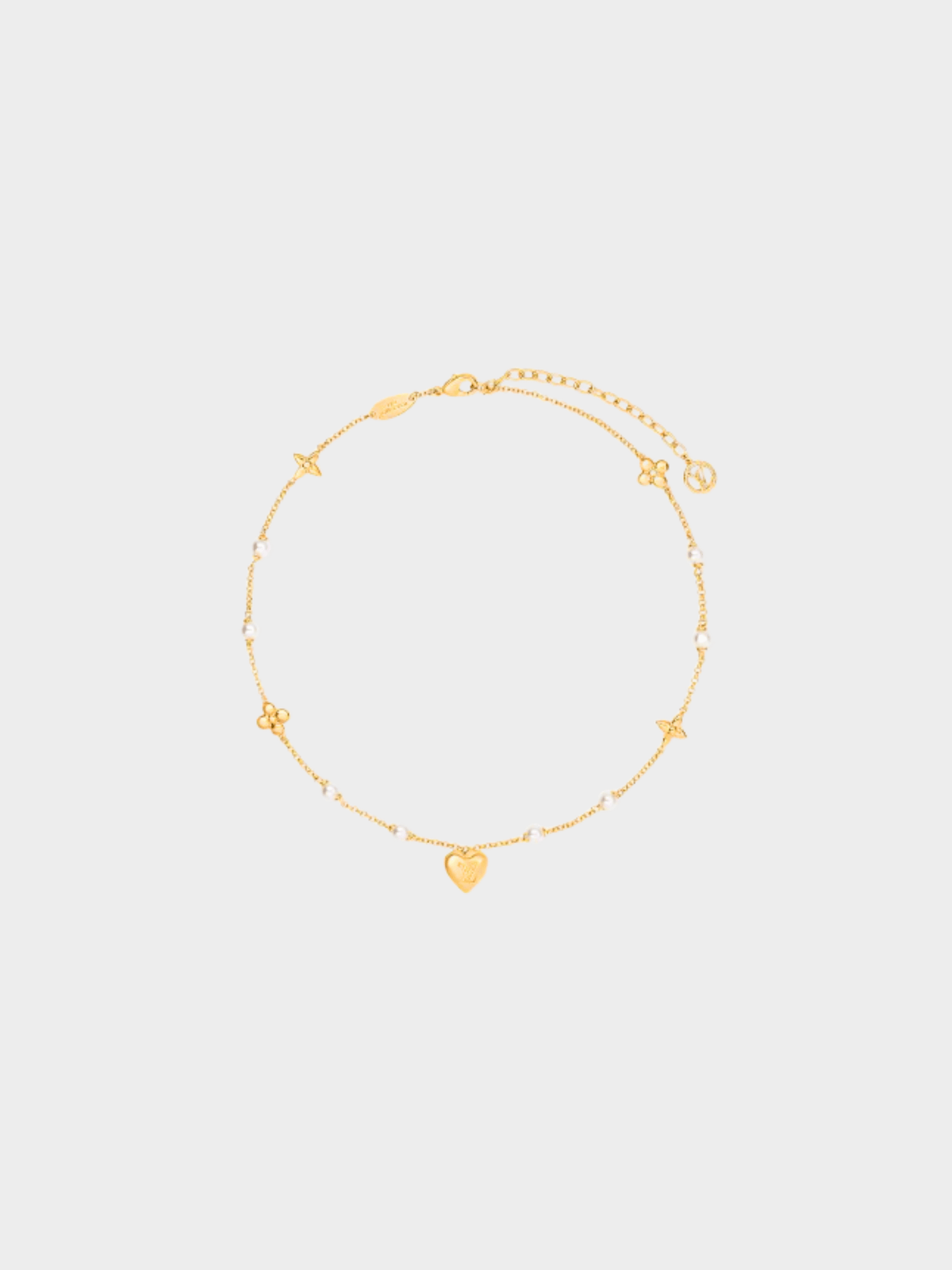 Louis Vuitton 2020s Gold LV Heart Necklace
