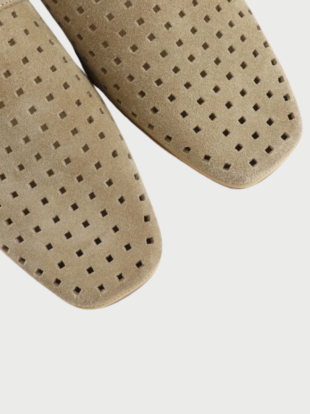 Louis Vuitton 2005 Beige Suede Punching Loafers