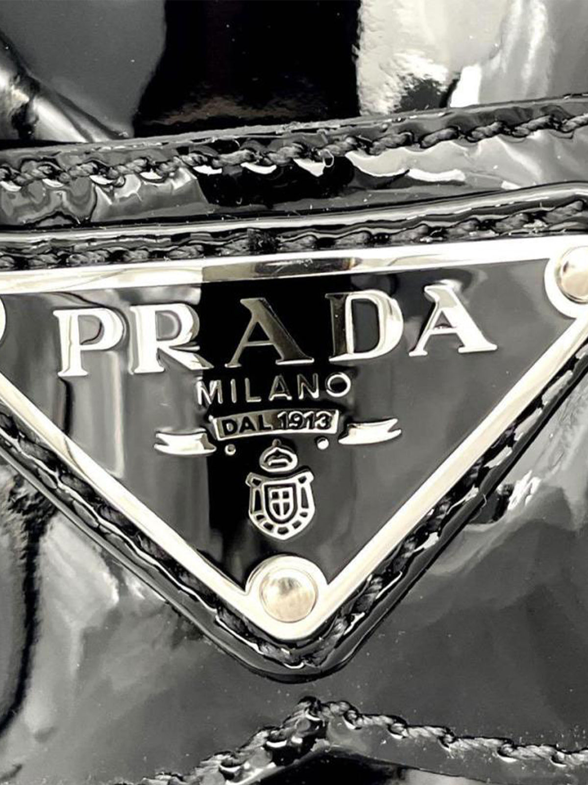 Prada 2020s Black Chocolate Patent Leather Loafer