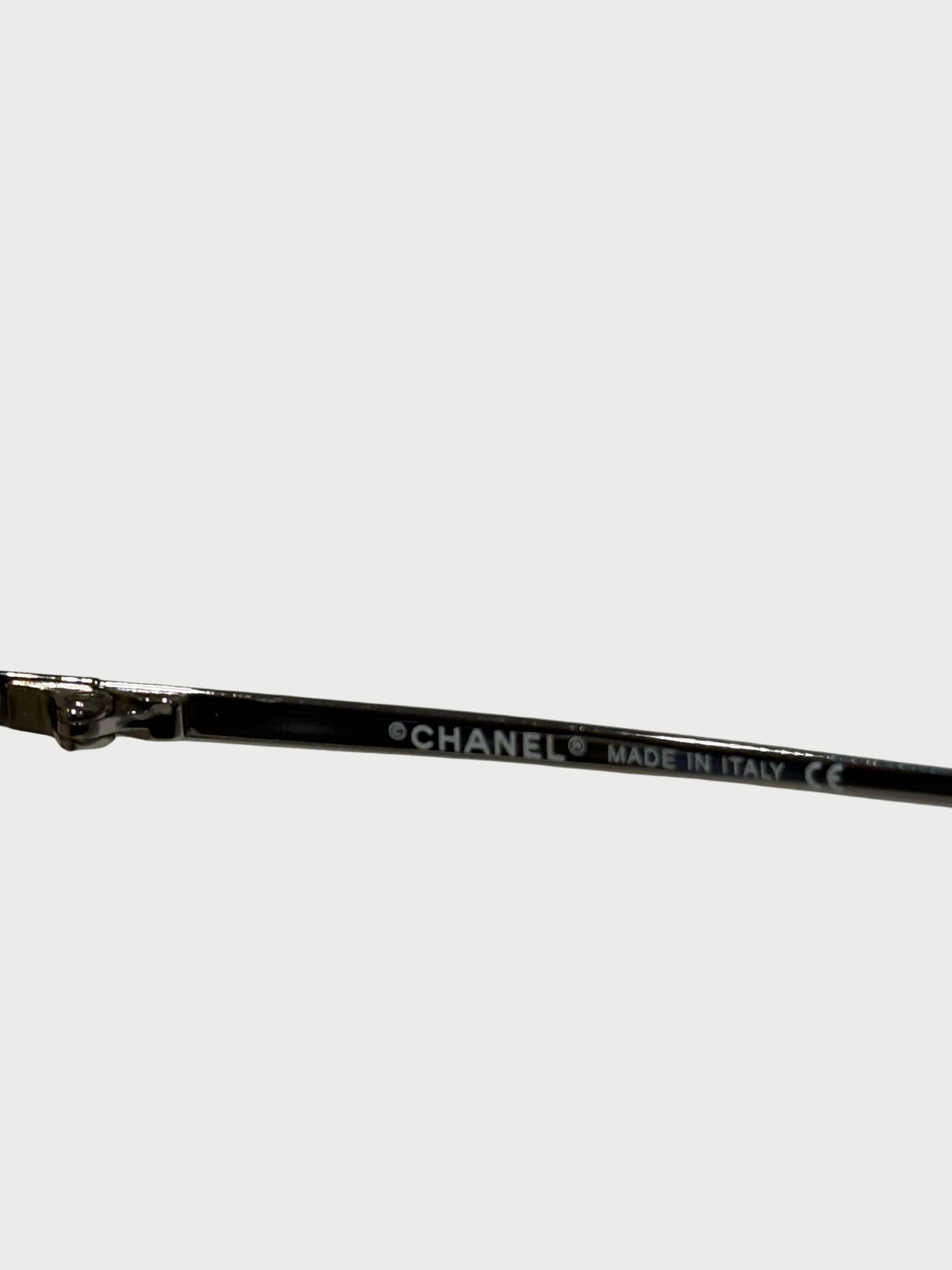 Chanel 2000s Brown Rhinestone CC Logo 4017-D Rimless Sunglasses