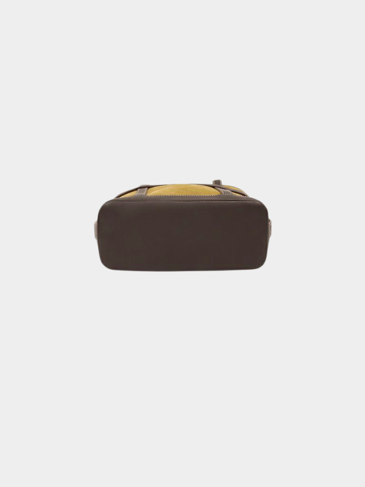 Loewe 2000s Beige Dark Brown Anagram Suede Handbag