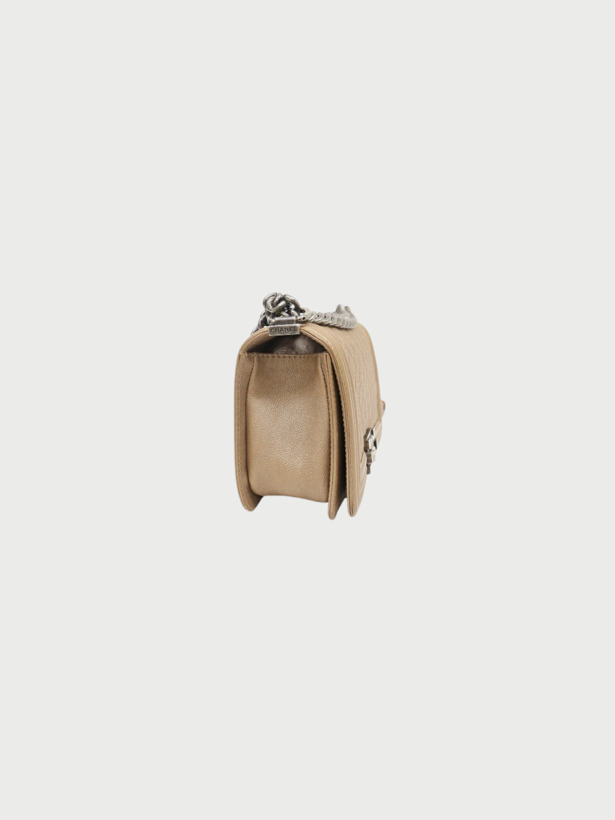 Chanel 2010s Beige Lambskin Boy Flap Bag
