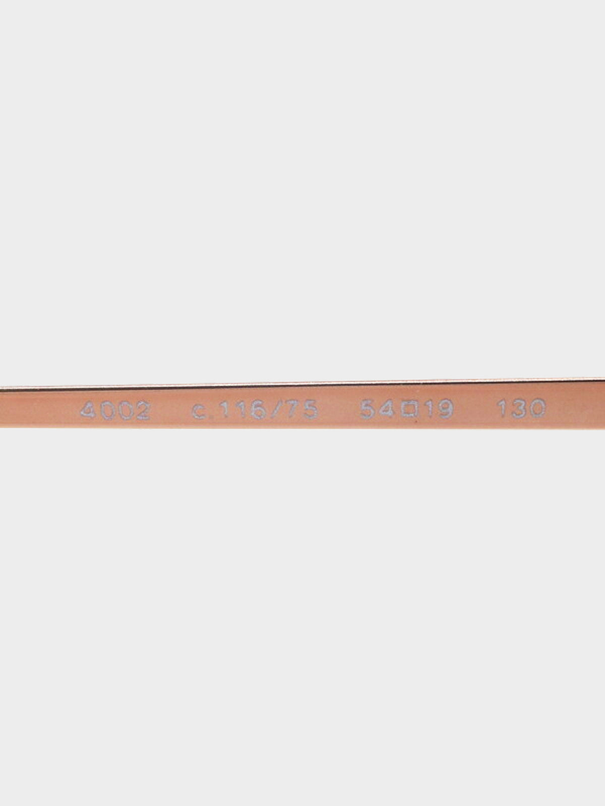 Chanel 2000s Brown Rectangular Rimless CC 4002 Sunglasses