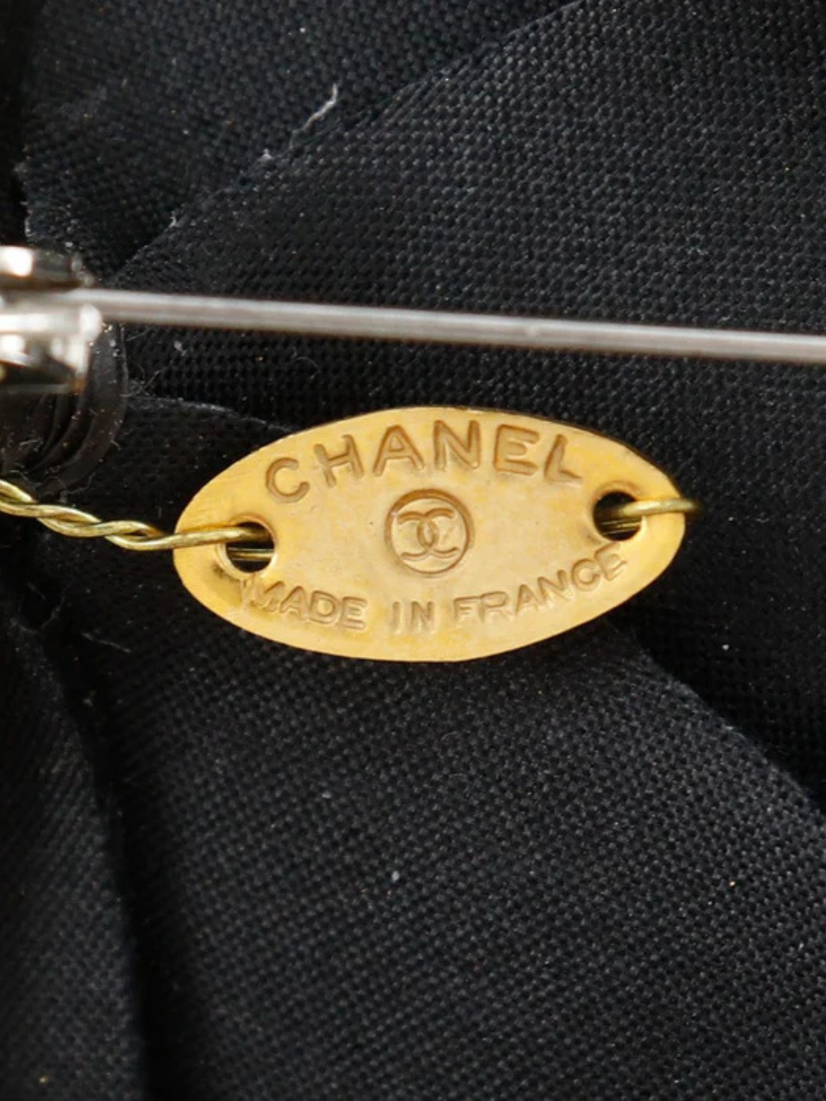 Chanel 2010s Black Velor Camellia Brooch
