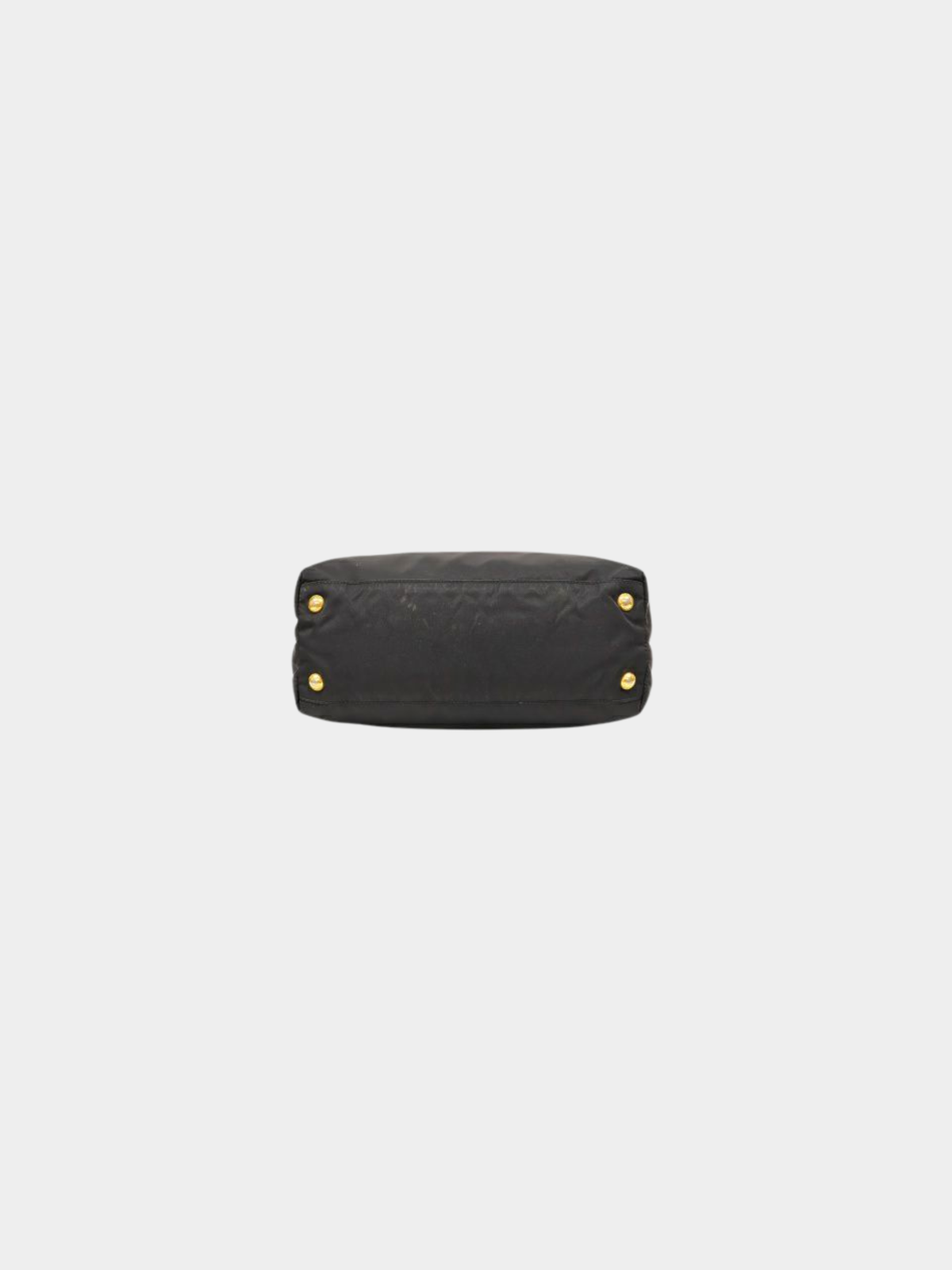 Prada 2000s Black Triangle Logo Nylon Tote Bag