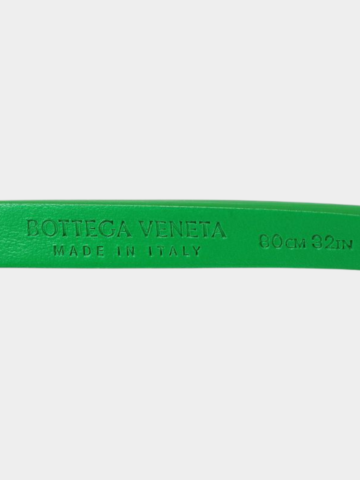 Bottega Veneta 2000s Green Leather Triangle Buckle Belt