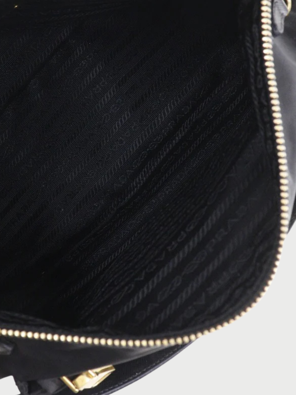 Prada 2000s Black Nylon Semi Shoulder Bag