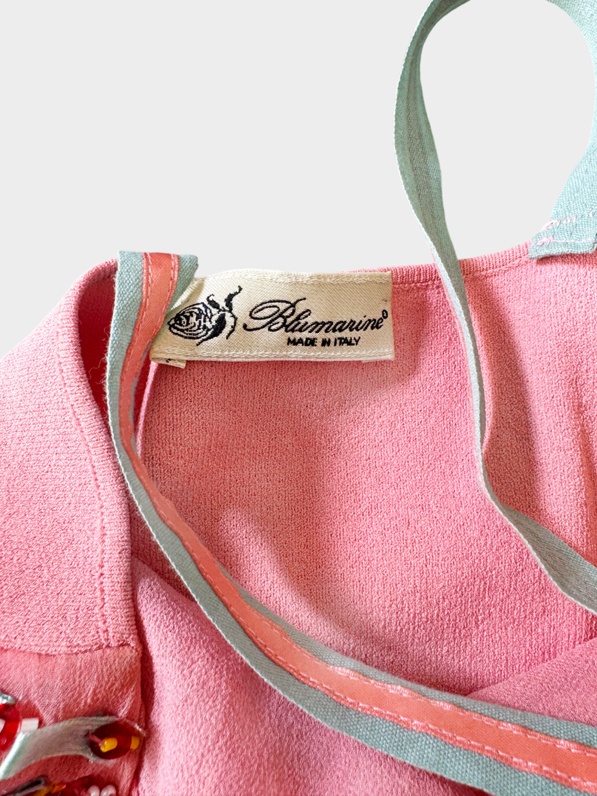 Blumarine 2000s Pink Embellished Sleeveless Top