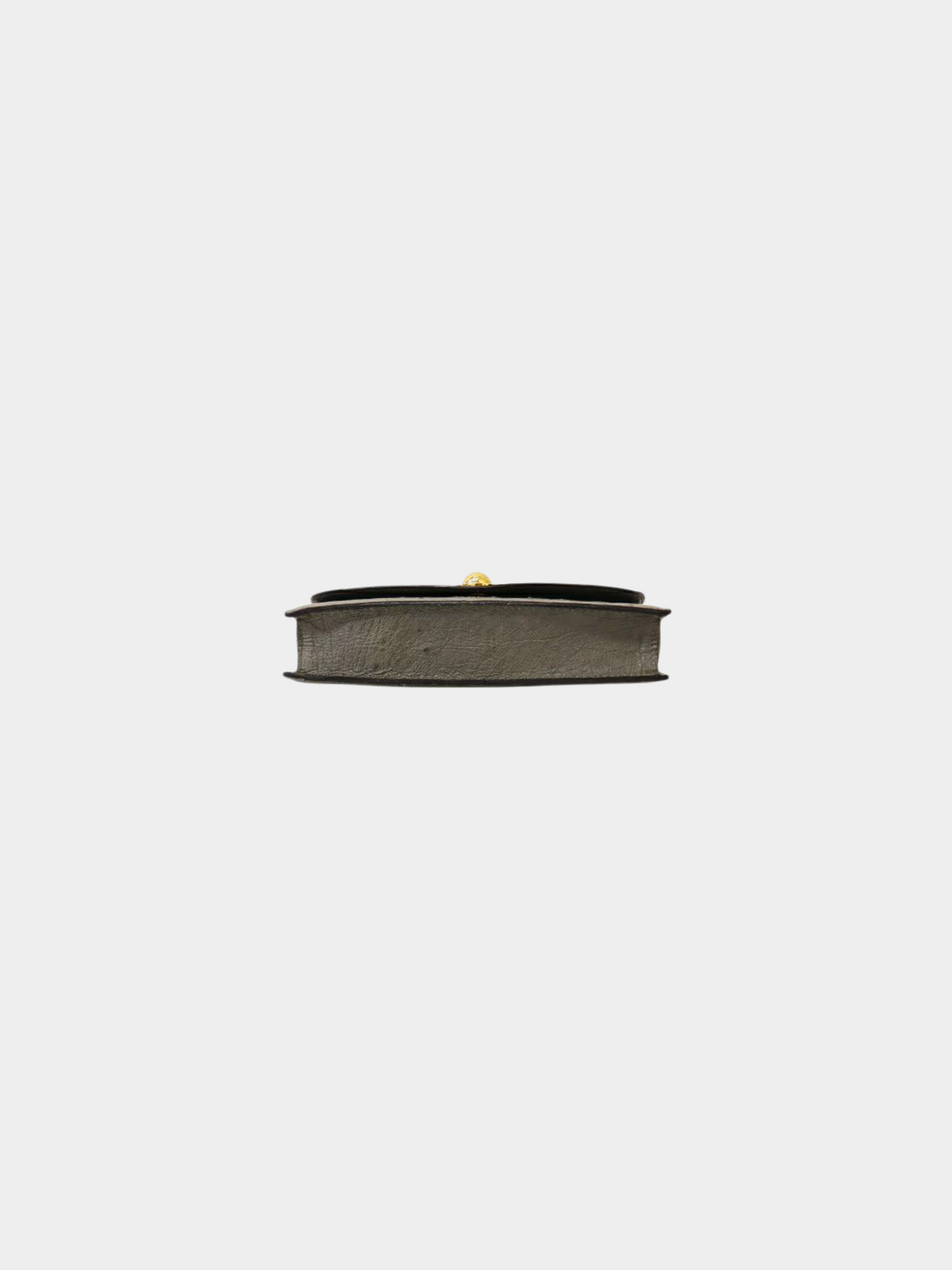 Celine 2000s Gray Star Ball Ostrich Leather Chain Shoulder Bag