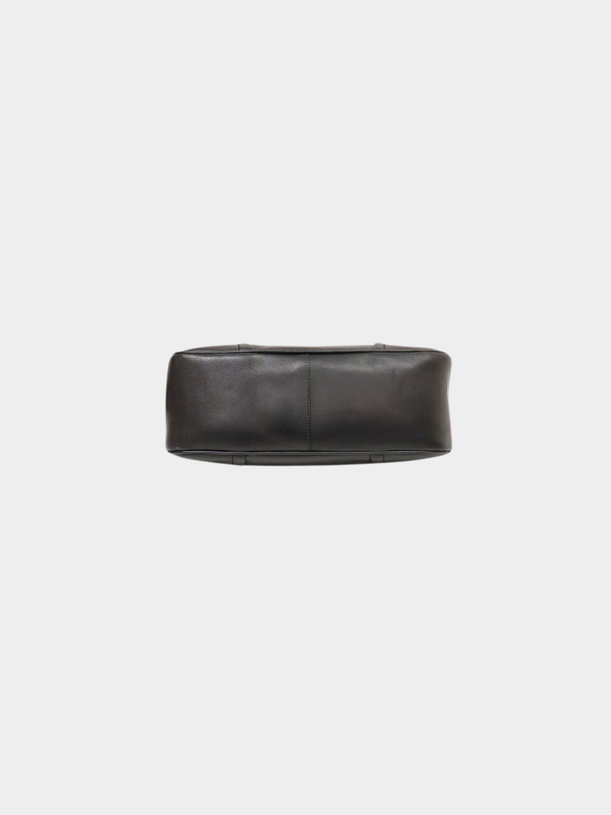 Prada 2000s Black Leather Logo Embossed One-Shoulder Bag