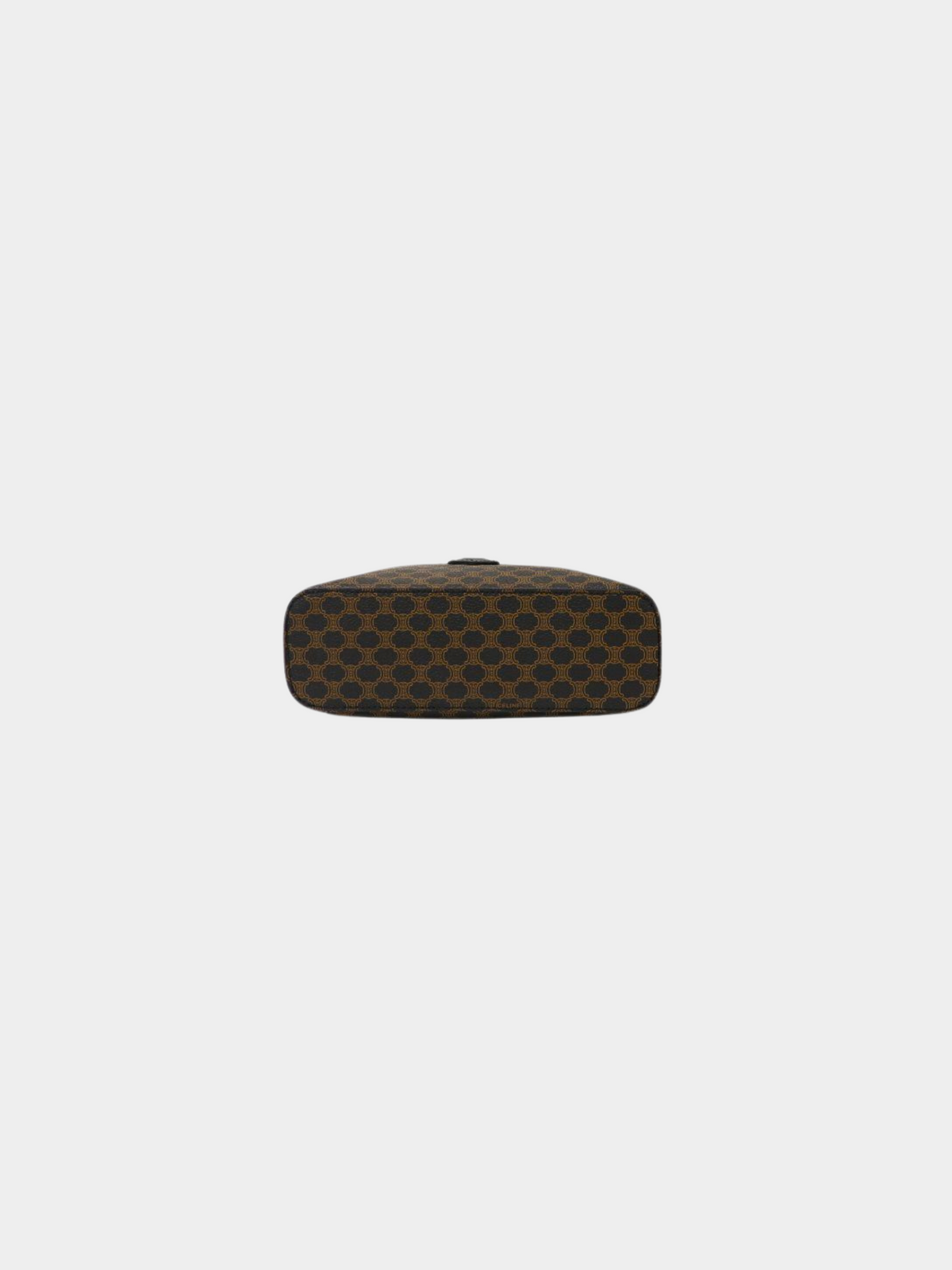 Celine 1990s Black Macadam Blazon Vanity Bag