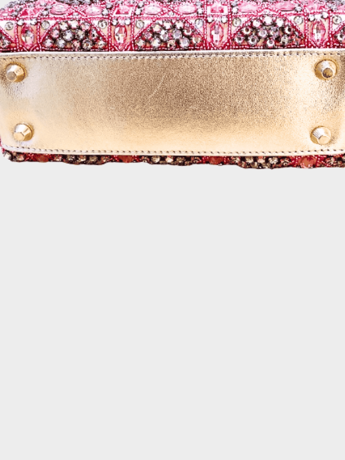 Christian Dior 2024 Pink Lady Dior Metallic Calfskin Satin Celestial Bead Embroidery Bag