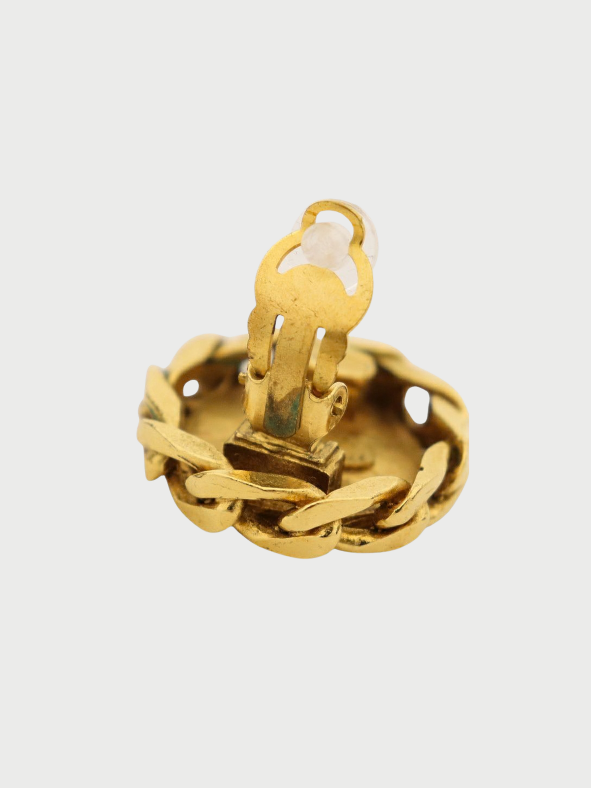 Chanel 2023 Gold Plated Metal Coco Rhinestone Earrings