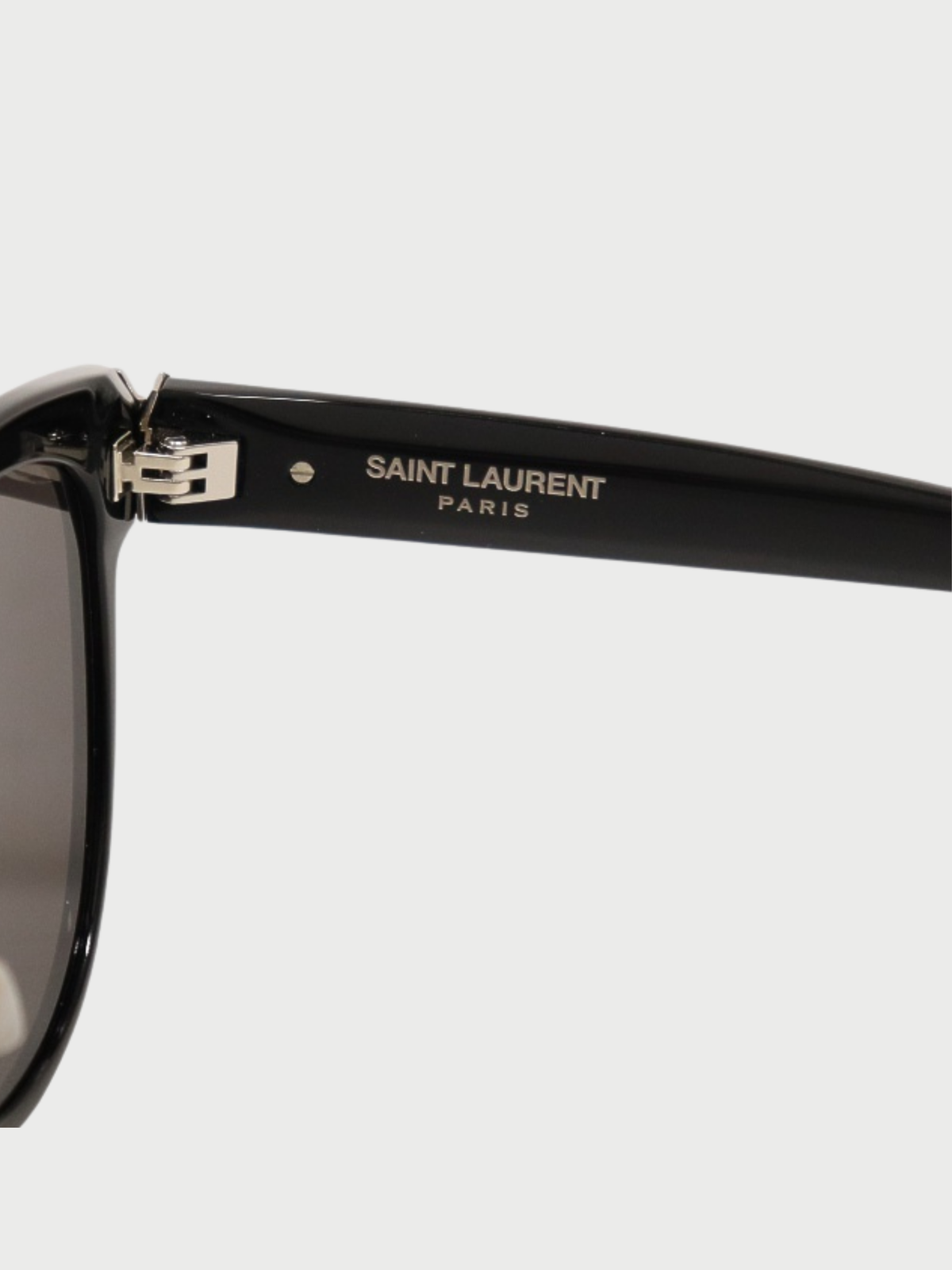 Yves Saint Laurent 2000s Black Plastic Logo Sunglasses