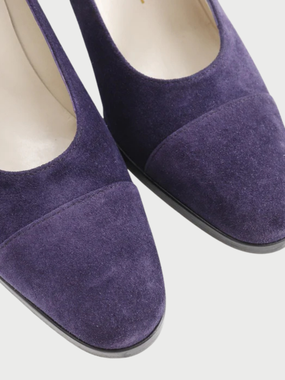 Chanel 1998 Purple Suede COCO Mark Pumps