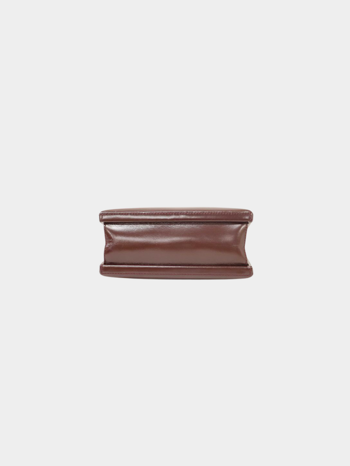 Loewe 2000s Bordeaux Calf Leather Logo Mini Handbag