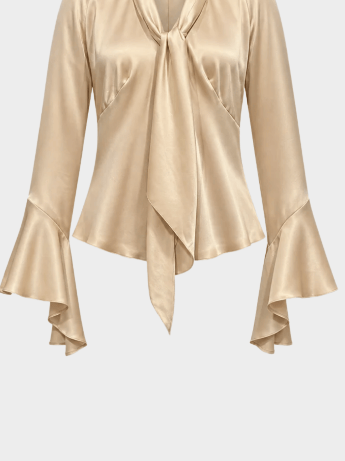 Givenchy SS 1998 by Alexander McQueen Beige Silk Draped Shirt