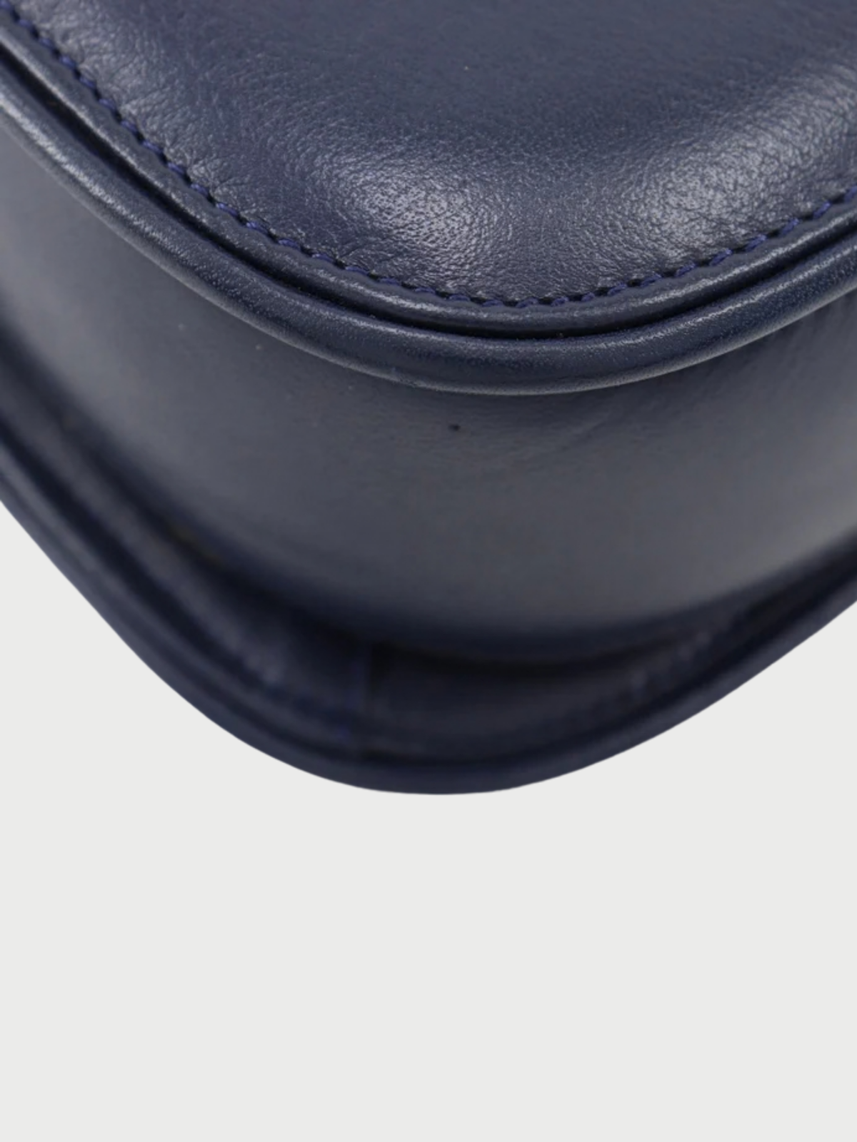 Gucci 1980s Old Gucci Navy Calfskin Shoulder Bag
