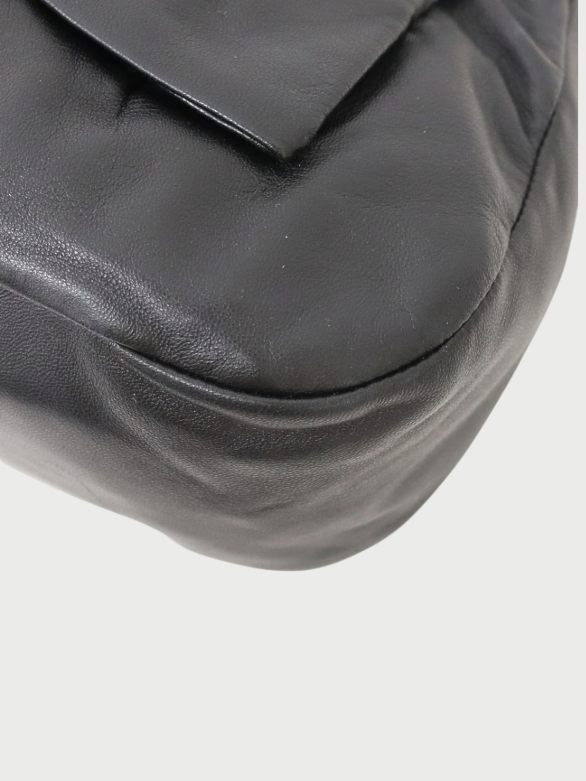 Prada 2000s Black Leather Logo Hardware One Shoulder Bag