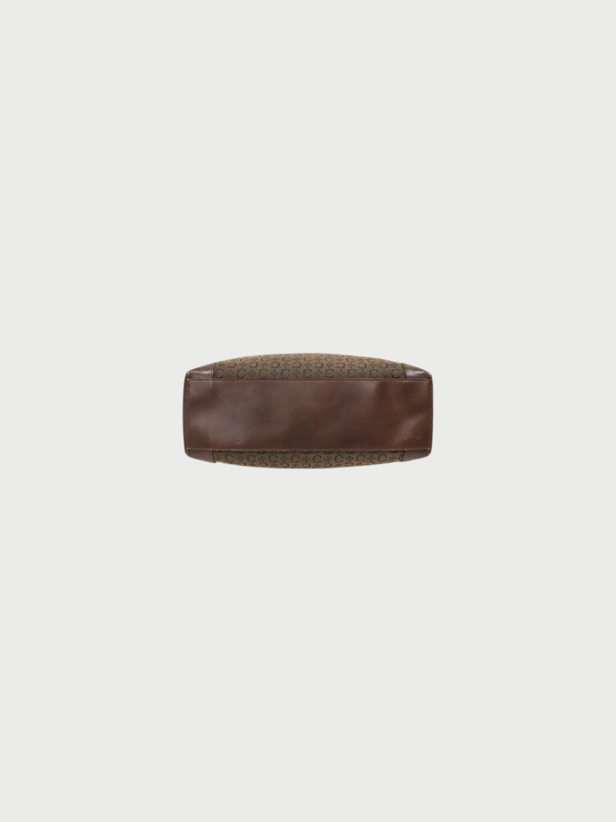 Celine 2000s Brown C-Macadam Canvas Leather One-Shoulder Bagc