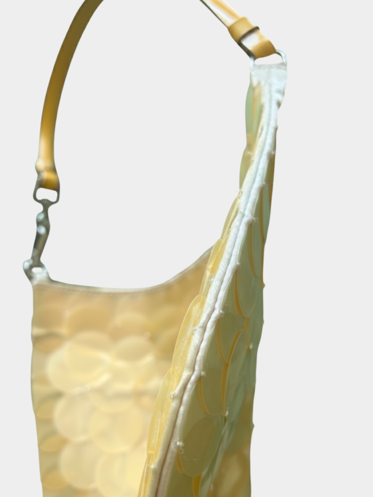 Prada 2000s Ivory Sequin Shoulder Bag