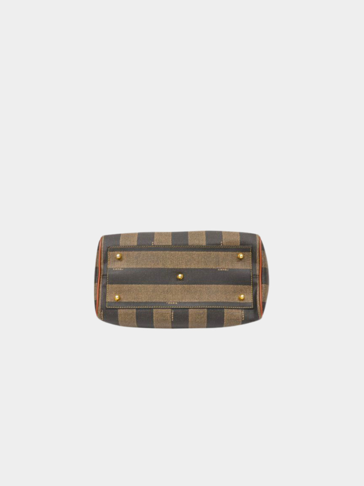 Fendi 2000s Khaki Black Brown Pequin Stripe 2-Way Bag