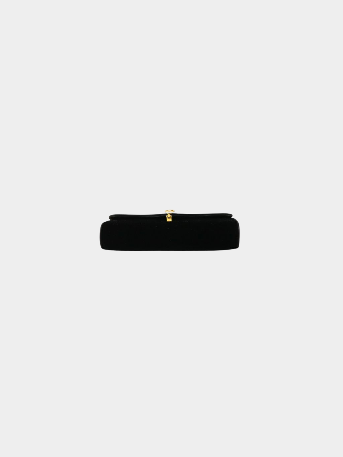Gucci 2000s Black Velour and Satin Chain Shoulder Bag