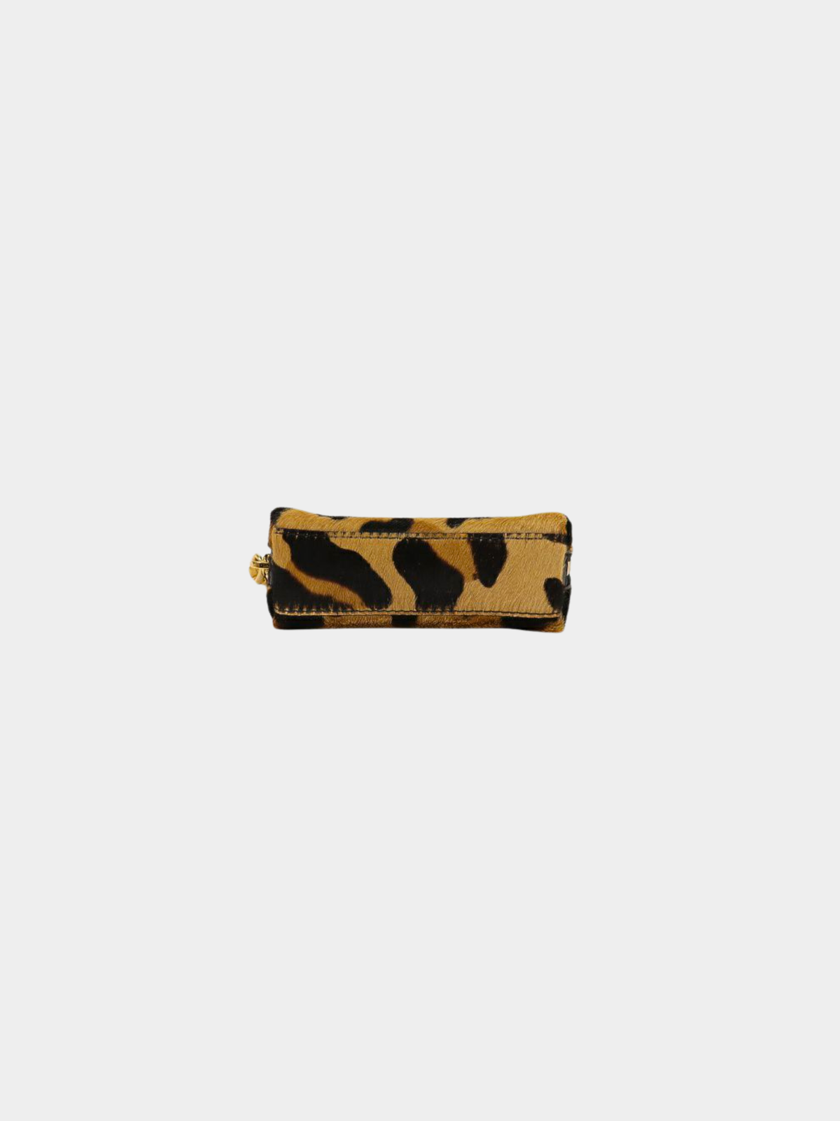 Prada 2000s Brown Black Leopard Haircalf Mini Pouch
