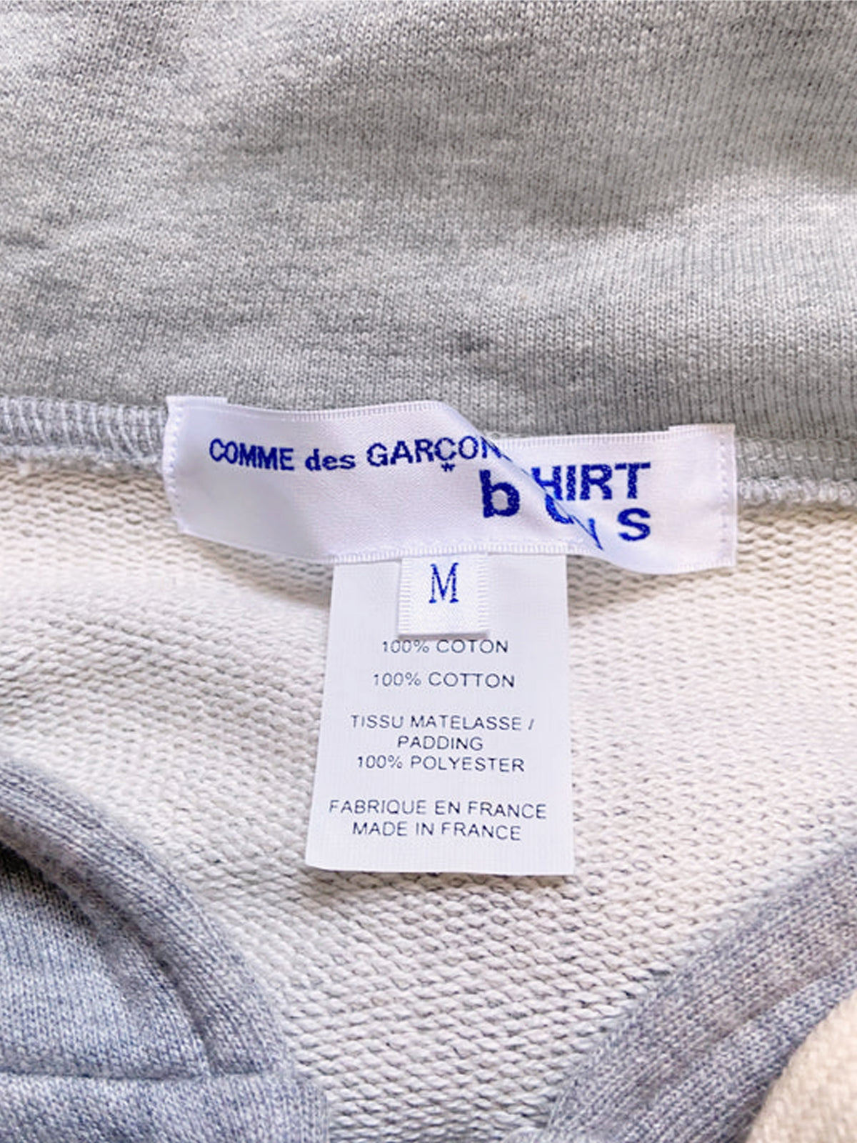 Comme des Garçons FW 2018 Grey Bunny Ears Hooded Jacket