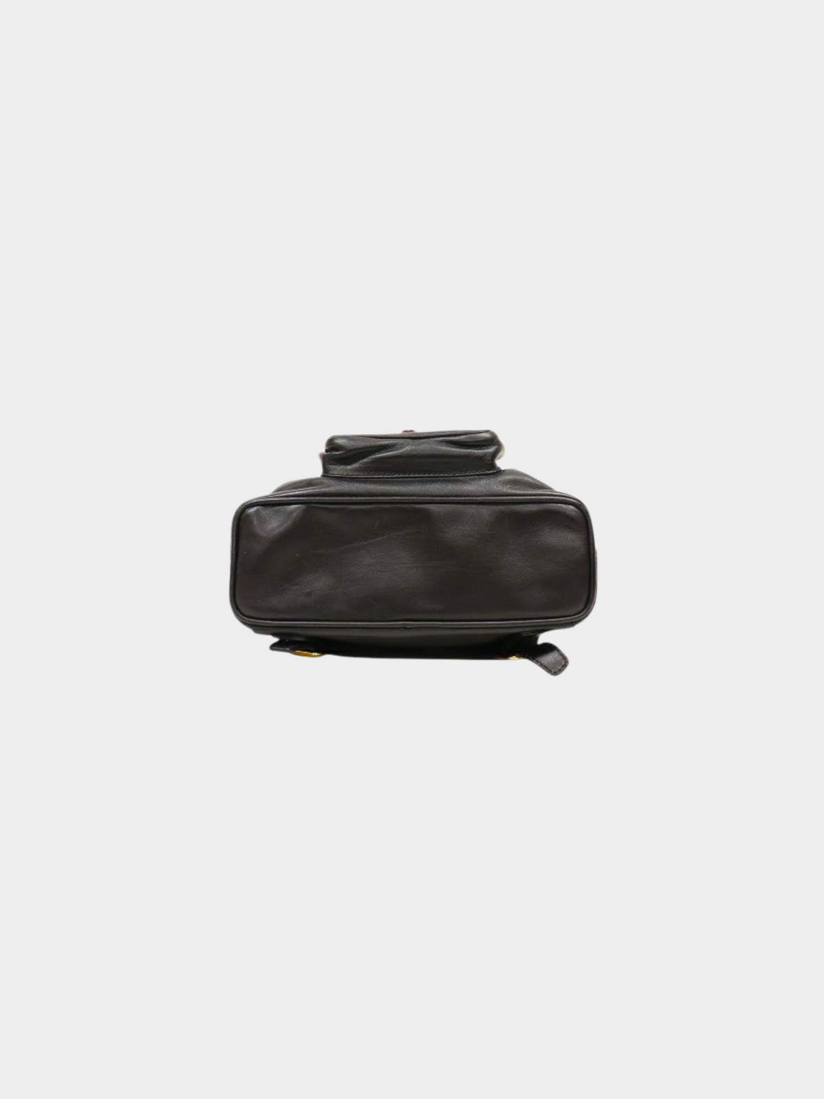 Gucci 1990s Black Bamboo Leather Backpack