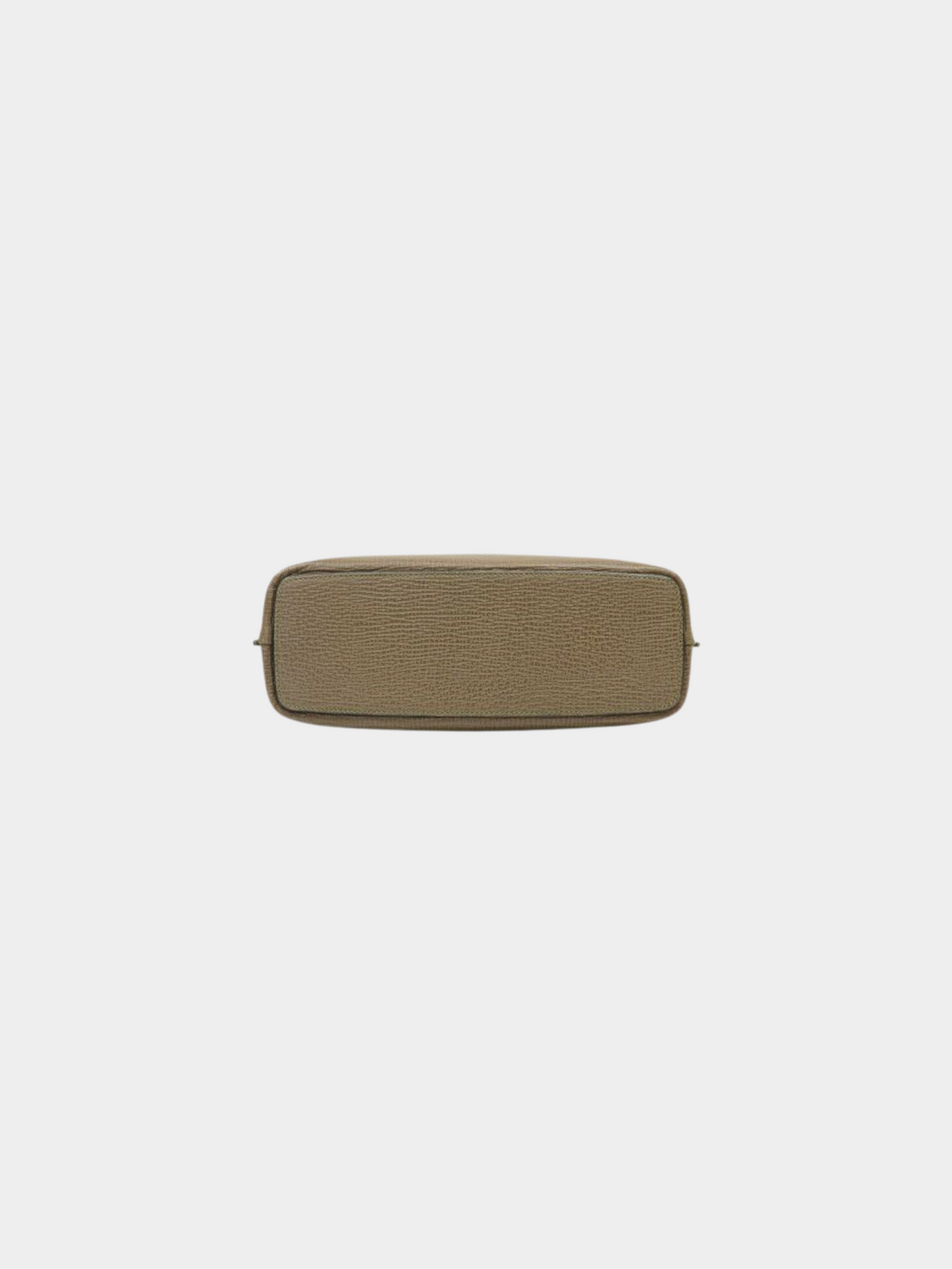 Loewe 1990s Khaki Shrink Leather Logo-Stamped Handbag