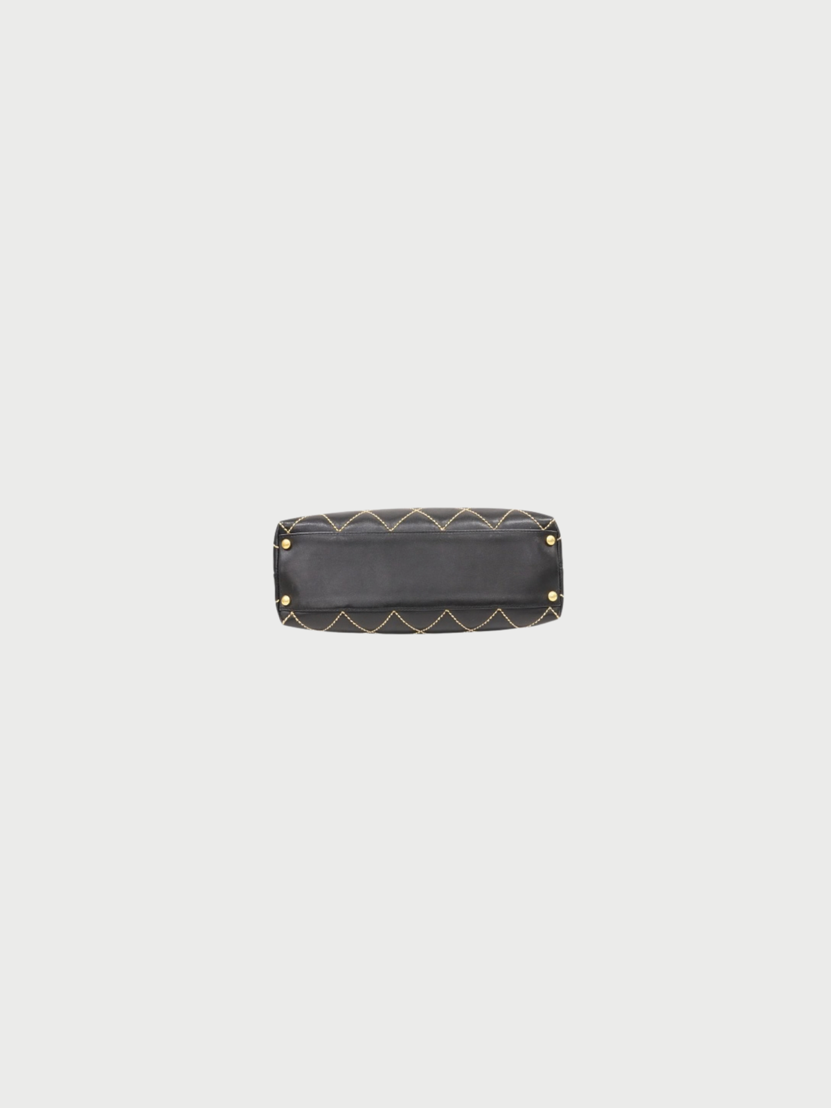 Chanel 2003 Black Wild Stitch Leather One Shoulder Bag