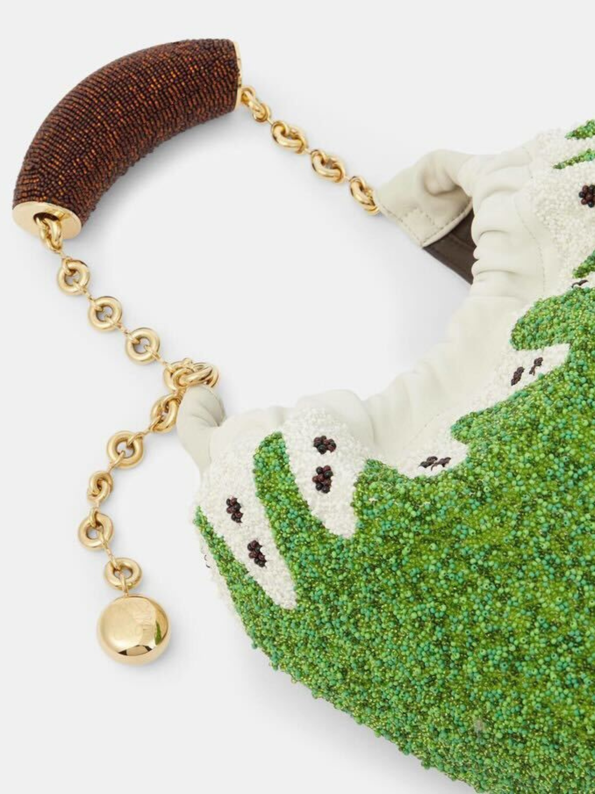 Loewe 2020s Green Squeeze Fruit Mini Beaded Tote Bag