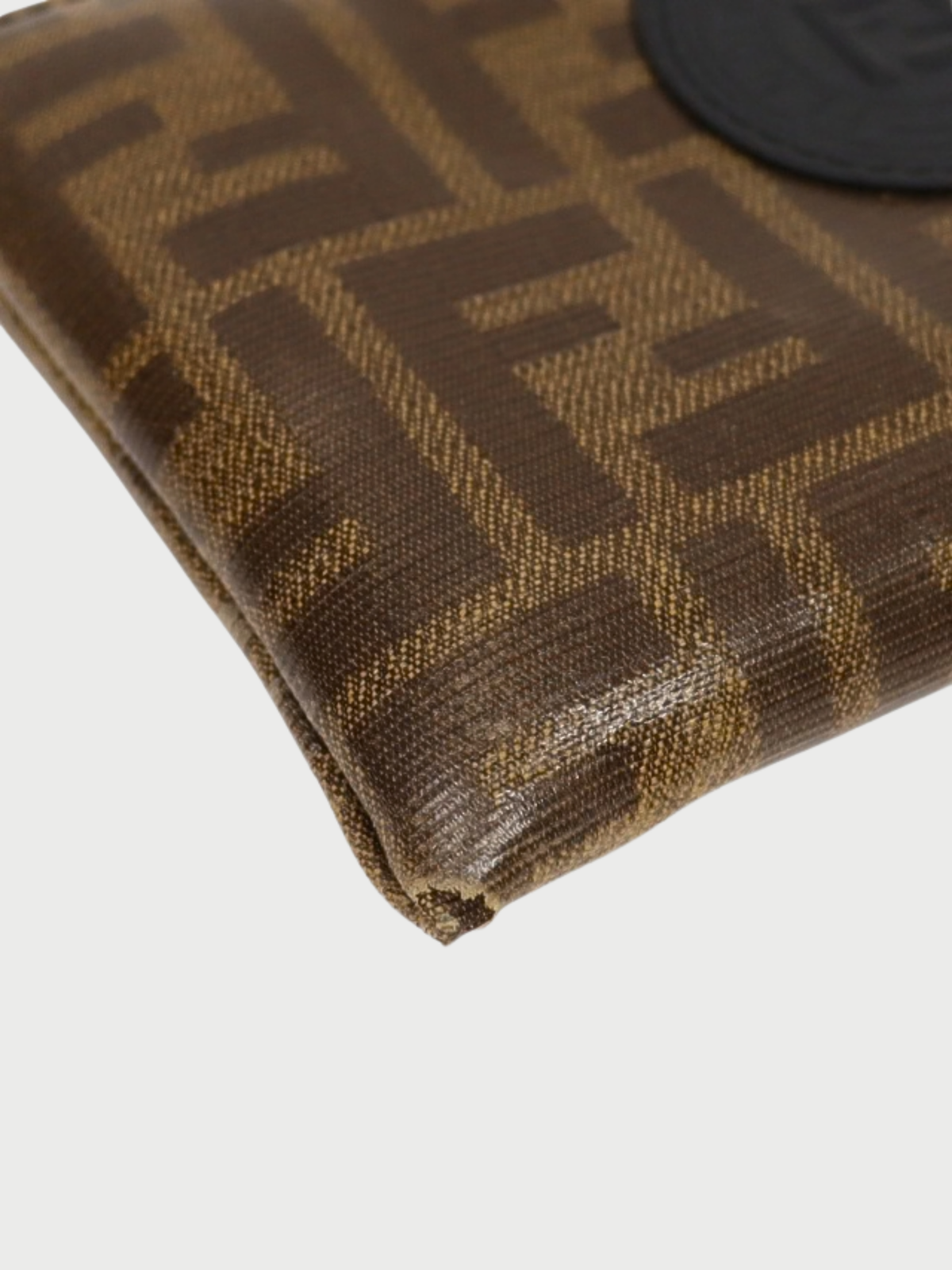 Fendi 2000s Brown Zucca PVC Mini Pouch