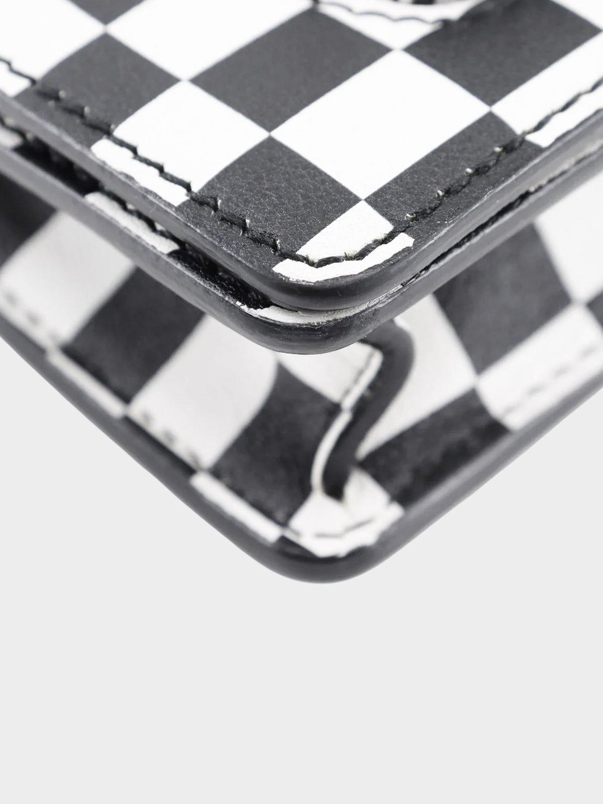 Christian Dior 2018 Black and White Calfskin Leather Checkered J'Adior Chain Flap Bag