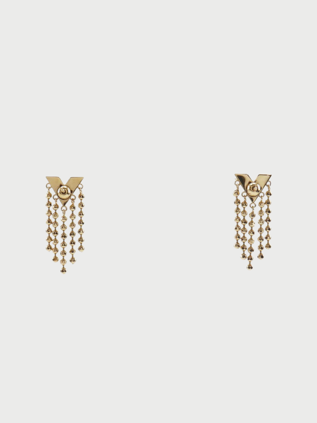 Louis Vuitton 2022 Gold Plated Metal Essential V Skin Earrings