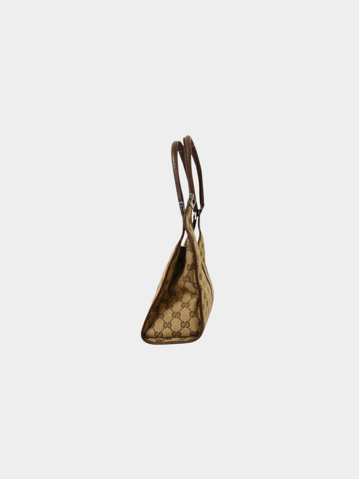 Gucci 2000s Beige Brown GG Jackie Canvas Handbag