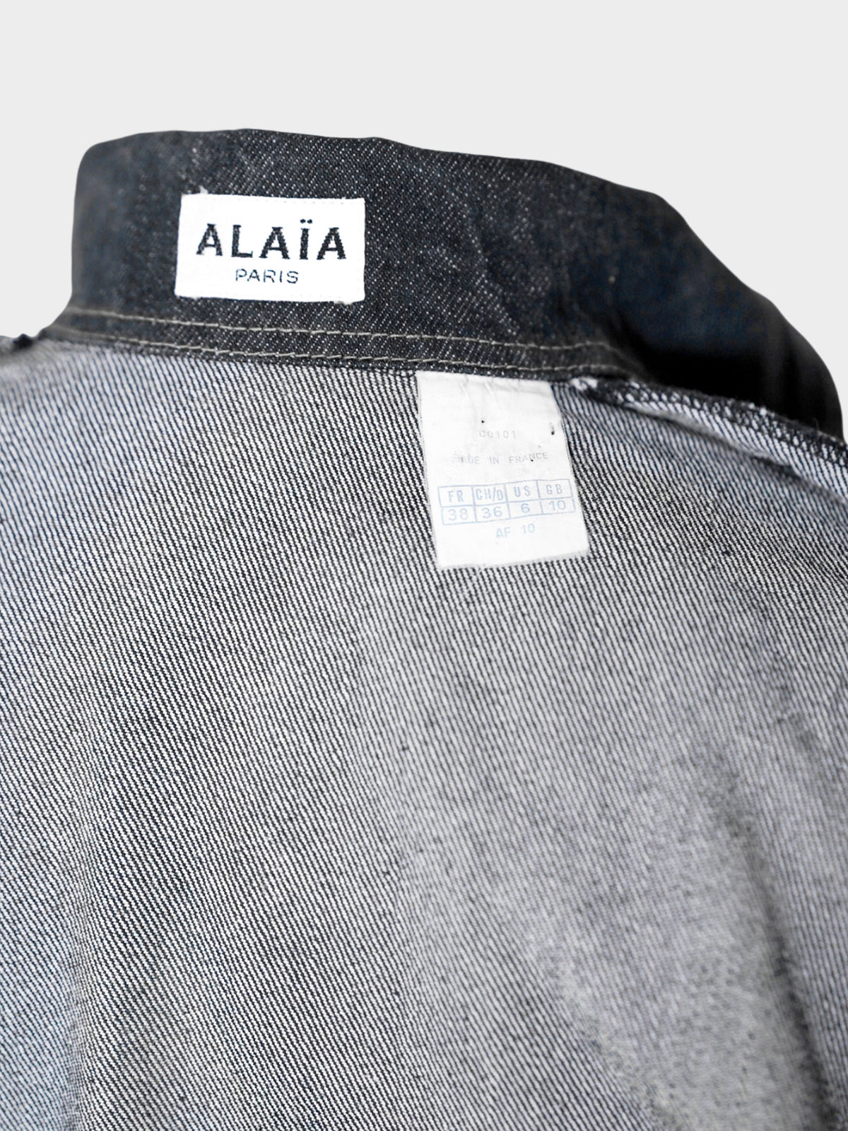 Azzedine Alaïa SS 1986 Dark Denim Zip Dress