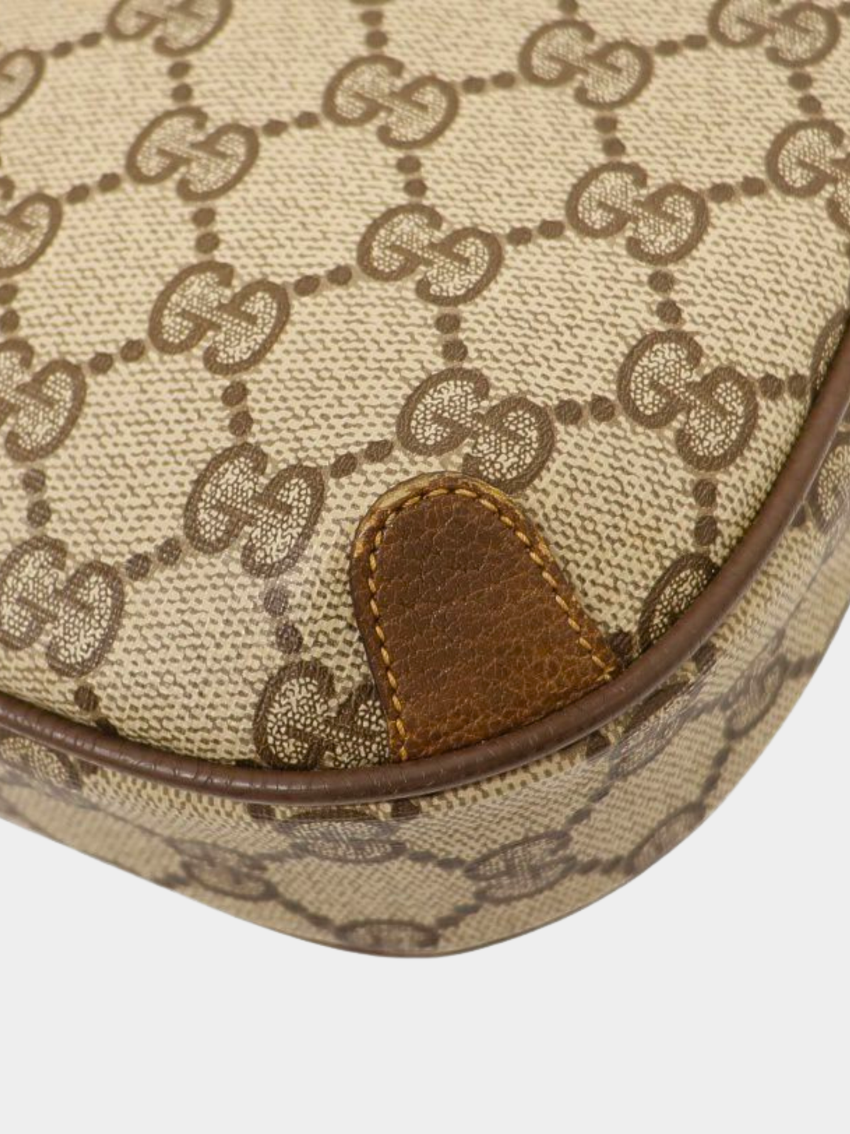 Gucci 1990s Beige and Brown GG Supreme Shoulder Bag