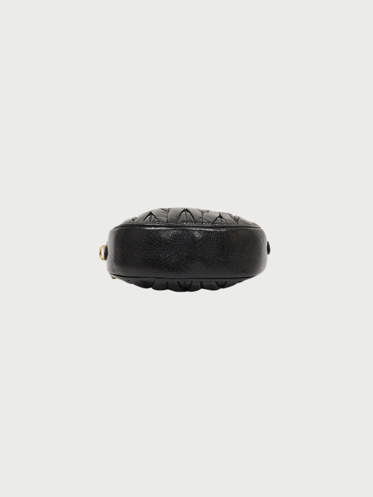 Miu Miu 2020s Black Leather Matelassé Chain Shoulder Bag