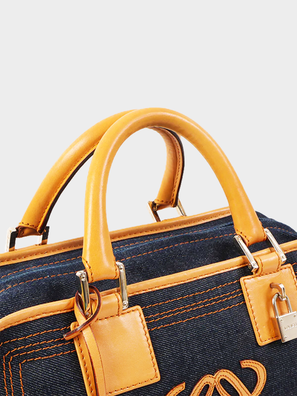 Loewe 2000s Denim Amazona 28 Handbag