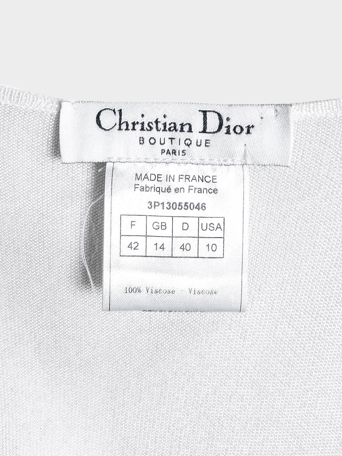 Christian Dior by John Galliano FW 2002 White Mesh Macramé Tank Top