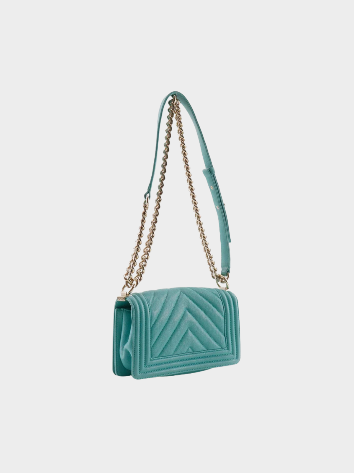 Chanel 2019 Green Caviar Leather Boy Chanel Shoulder Bag