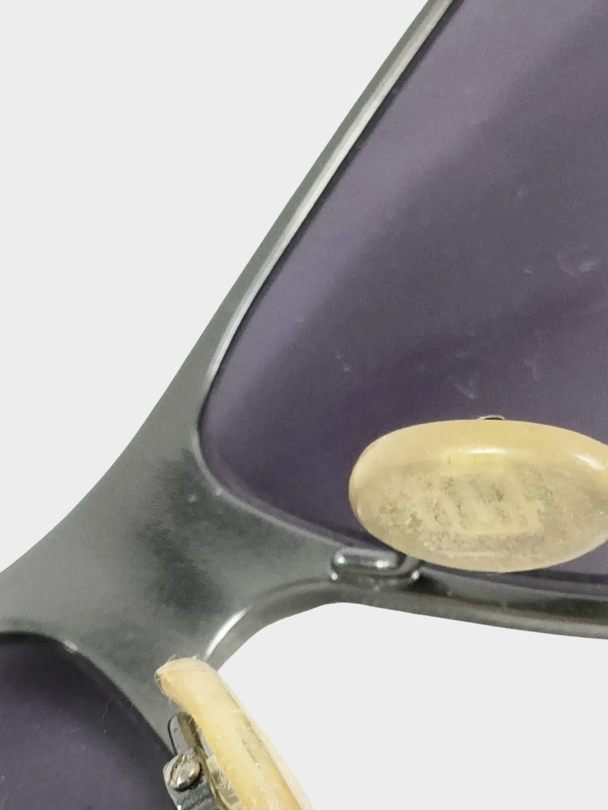Christian Dior 2000s Black Gradient Logo 1/F Aviator Sunglasses