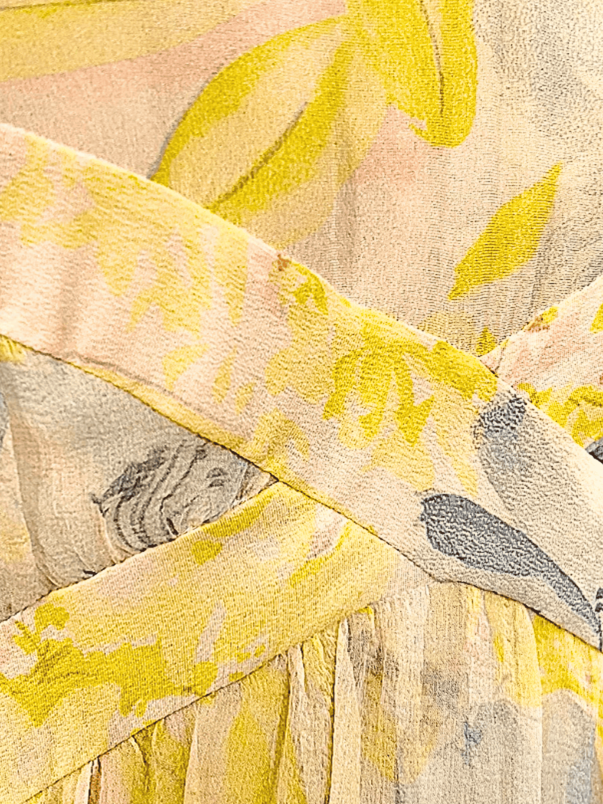 John Galliano SS 2003 Yellow Silk Layered Dress