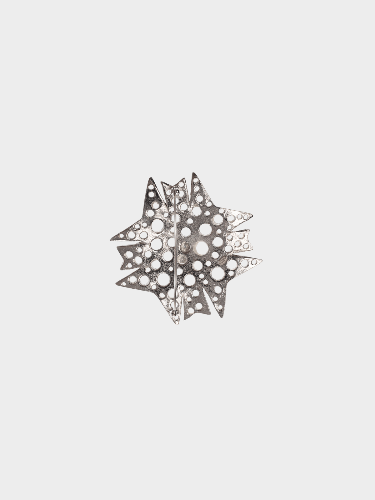 Chanel AW 2005 Silver Metal Rhinestone Brooch