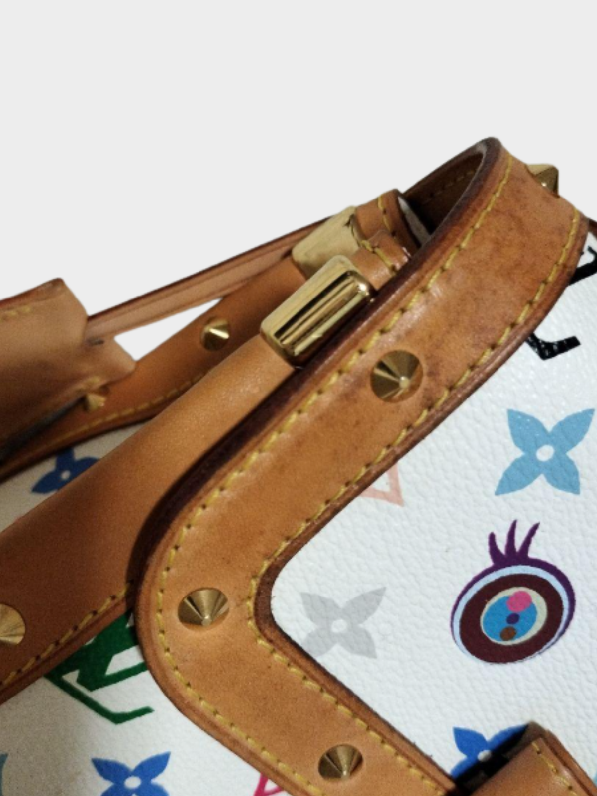 Louis Vuitton 2003 White Monogram Multicolor Eye Need You Bag