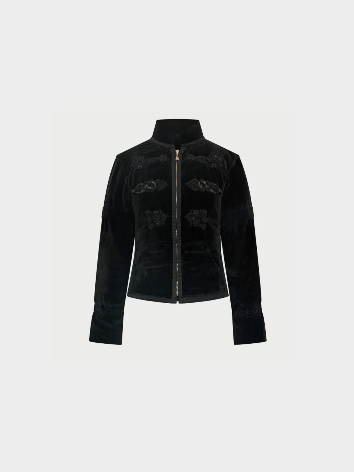 Louis Vuitton 2000s Black Velvet Puffer Jacket