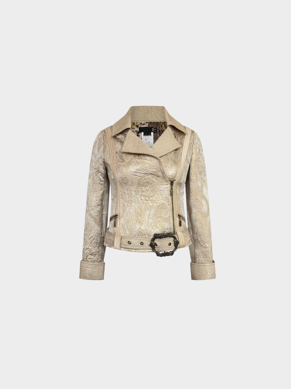 Roberto Cavalli 2000s Gold Jacquard Set