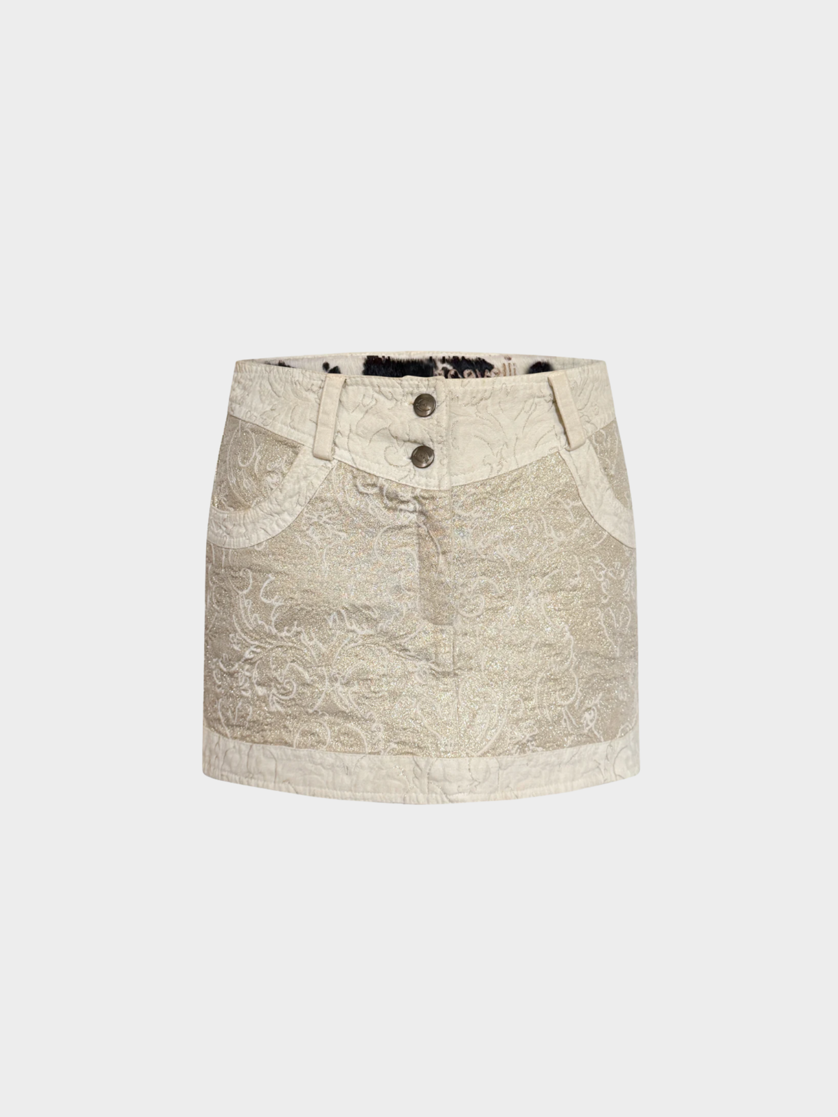 Roberto Cavalli 2000s Gold Jacquard Set